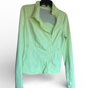 Zella Yellow Asymmetrical Zip Workout Jacket Med. Thumbhole Athletic Performance